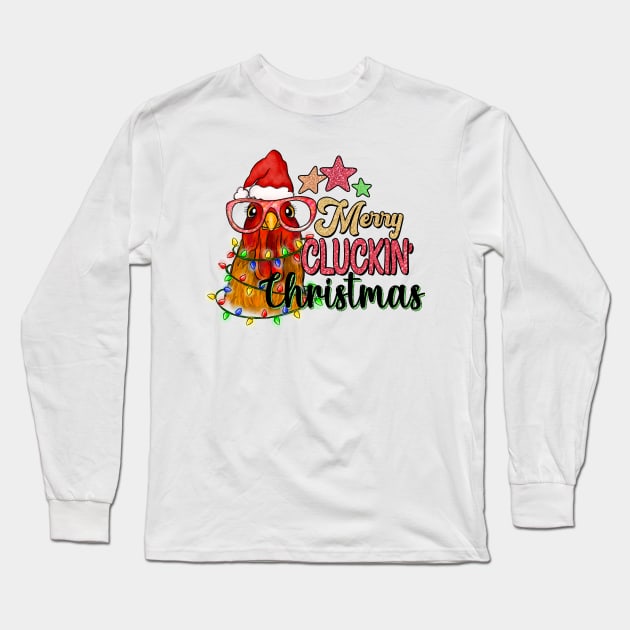 Funny Chicken Christmas 2023 Long Sleeve T-Shirt by Centorinoruben.Butterfly